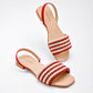 SANDALIA MUJER LIZ MARIANA 258T ROJO BLANCO ORO