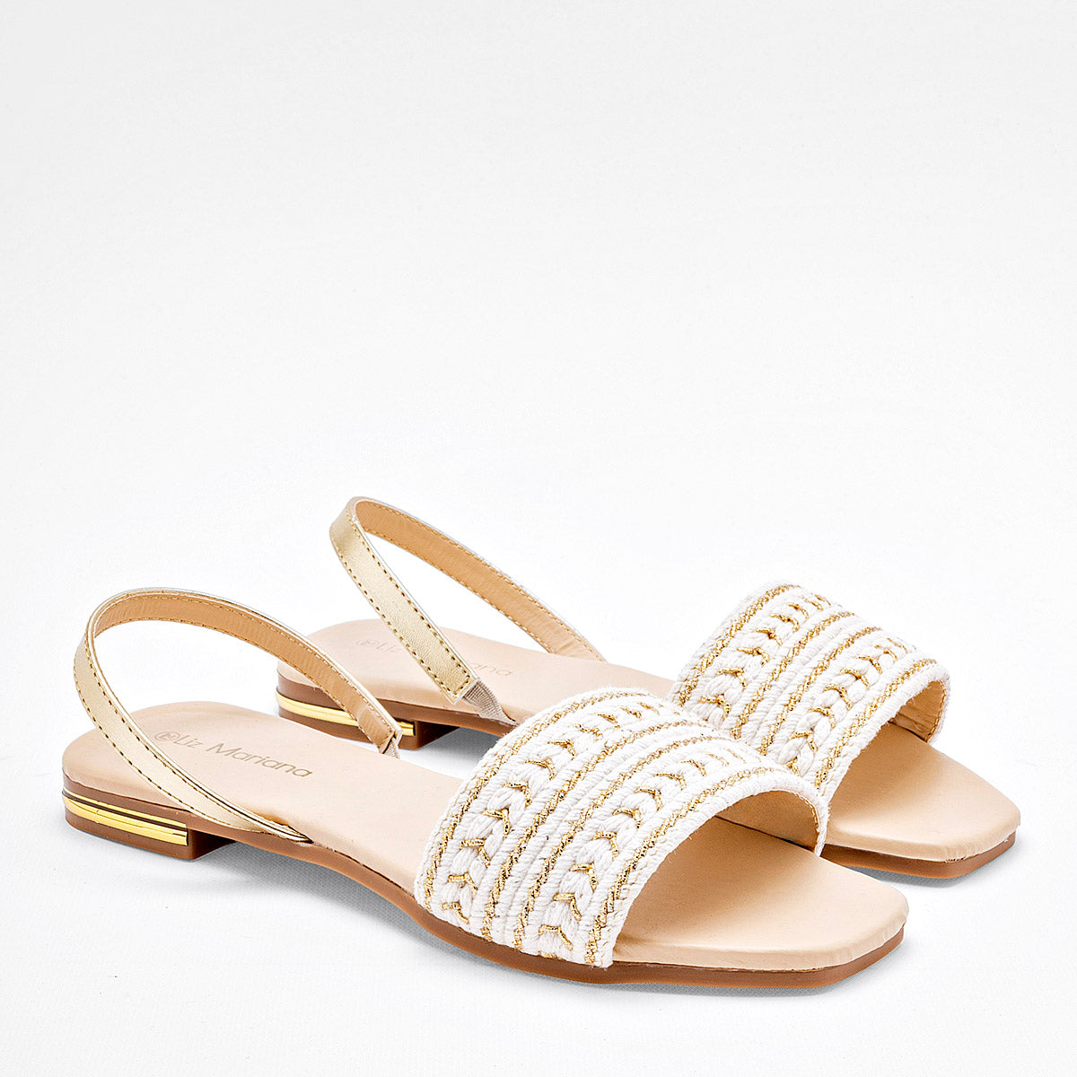 SANDALIA MUJER LIZ MARIANA 271T BLANCO ORO