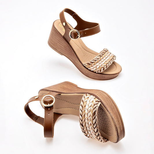 Sandalia CASUAL MUJER MAXIM 790 CAMEL BEIGE