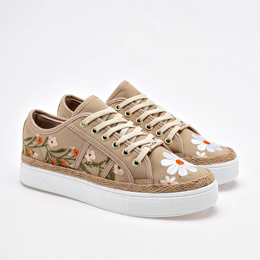 TENIS URBANO MUJER MORA TIERRA YARET BEIGE MULTICOLOR