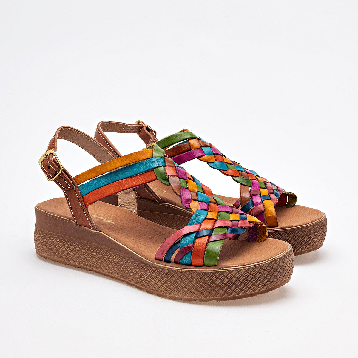 SANDALIA MUJER MORA TIERRA ZULEMA CAMEL MULTICOLOR