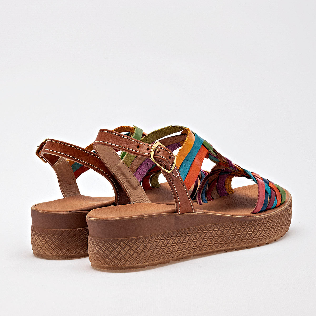 SANDALIA MUJER MORA TIERRA ZULEMA CAMEL MULTICOLOR