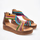 SANDALIA MUJER MORA TIERRA BELINDA CAMEL MULTICOLOR