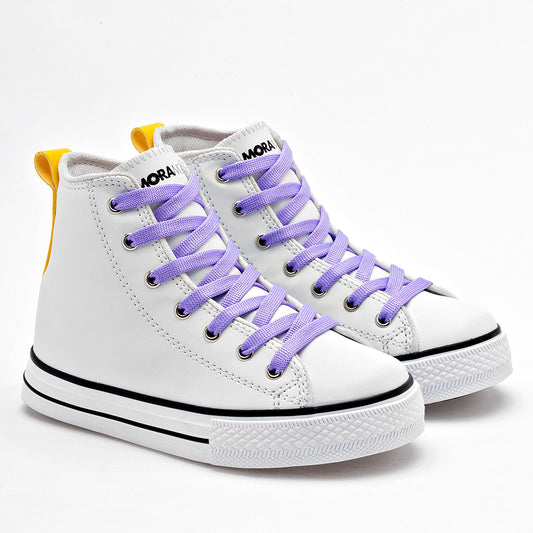 TENIS NIÑA URBANO MORAMORA BRITANY BLANCO AMARILLO