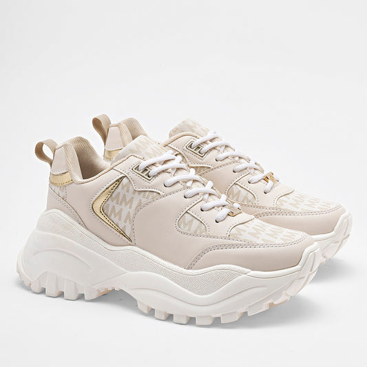 TENIS URBANO MUJER MORAMORA KIMIA BEIGE ORO