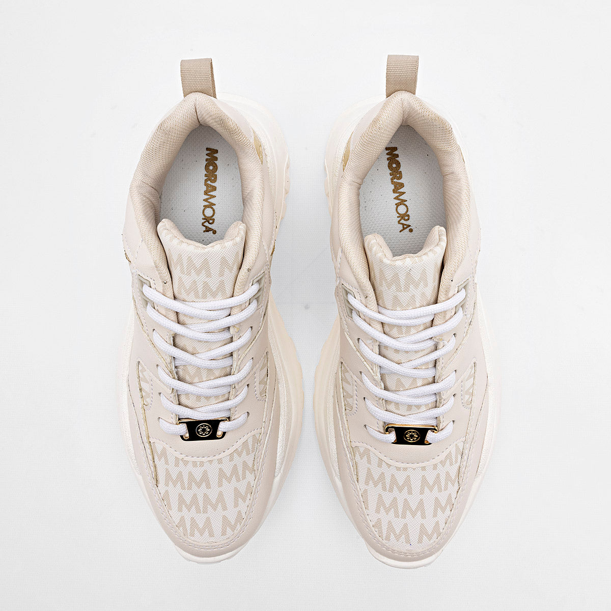 TENIS URBANO MUJER MORAMORA KIMIA BEIGE ORO