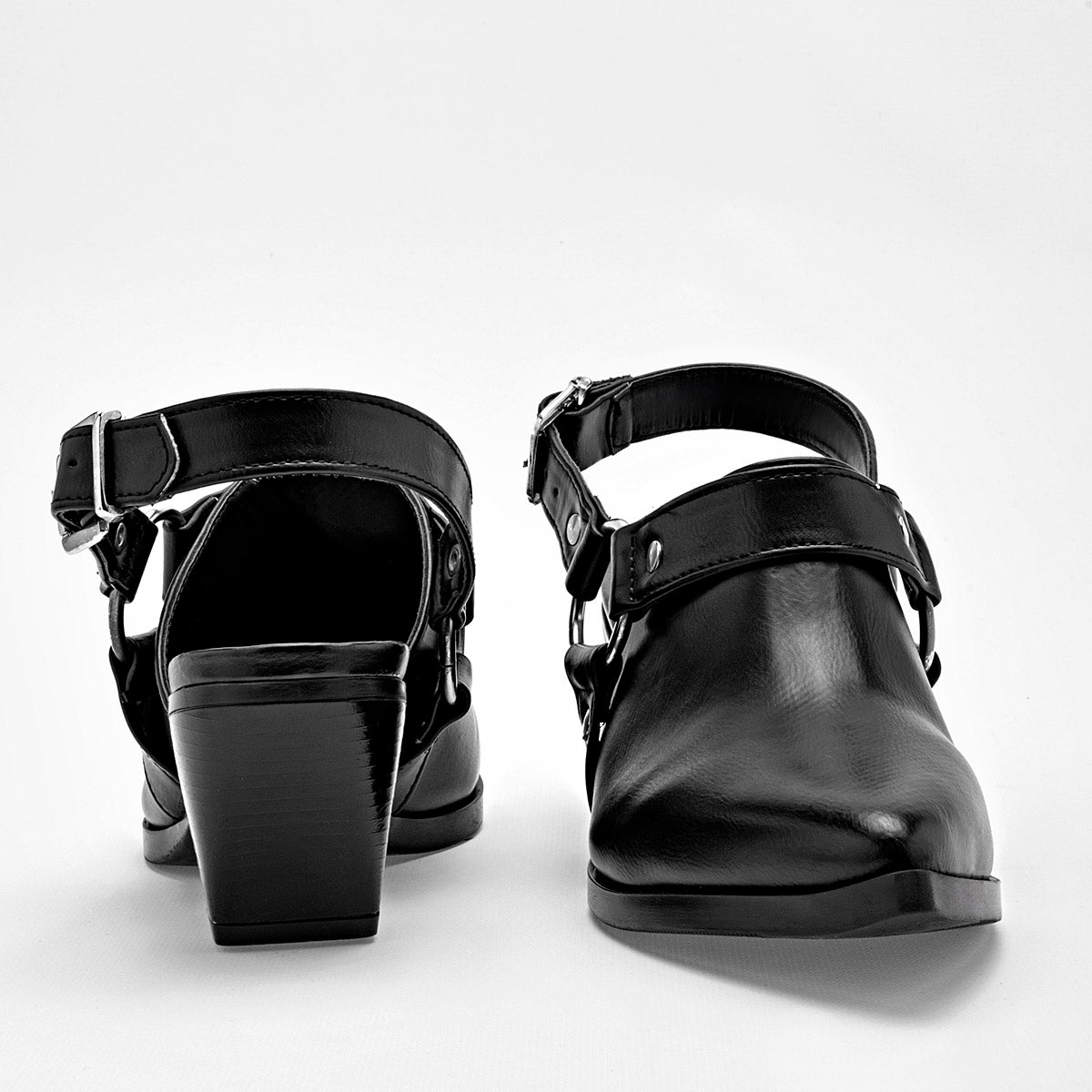 Botin Casual Moramora Mujer Giselle Negro Tacon 7 cm