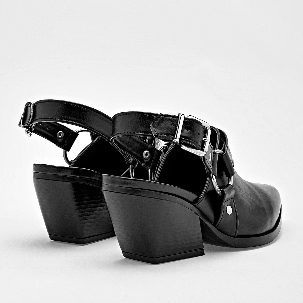 Botin Casual Moramora Mujer Giselle Negro Tacon 7 cm