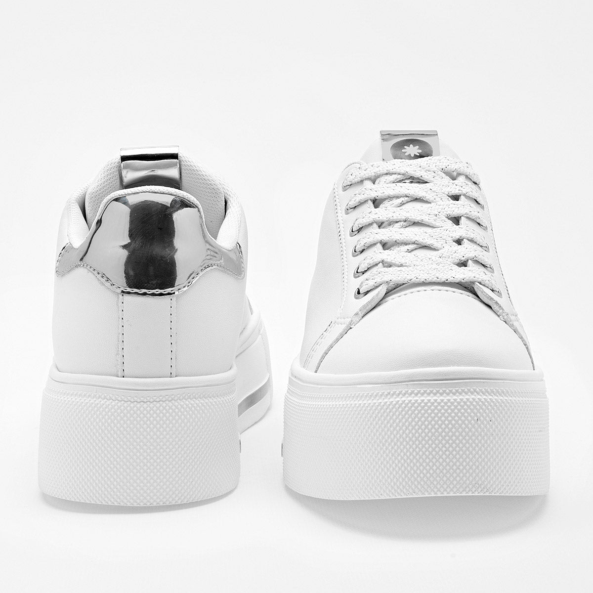 TENIS URBANO MUJER MORAMORA ROSAURA BLANCO PLATA