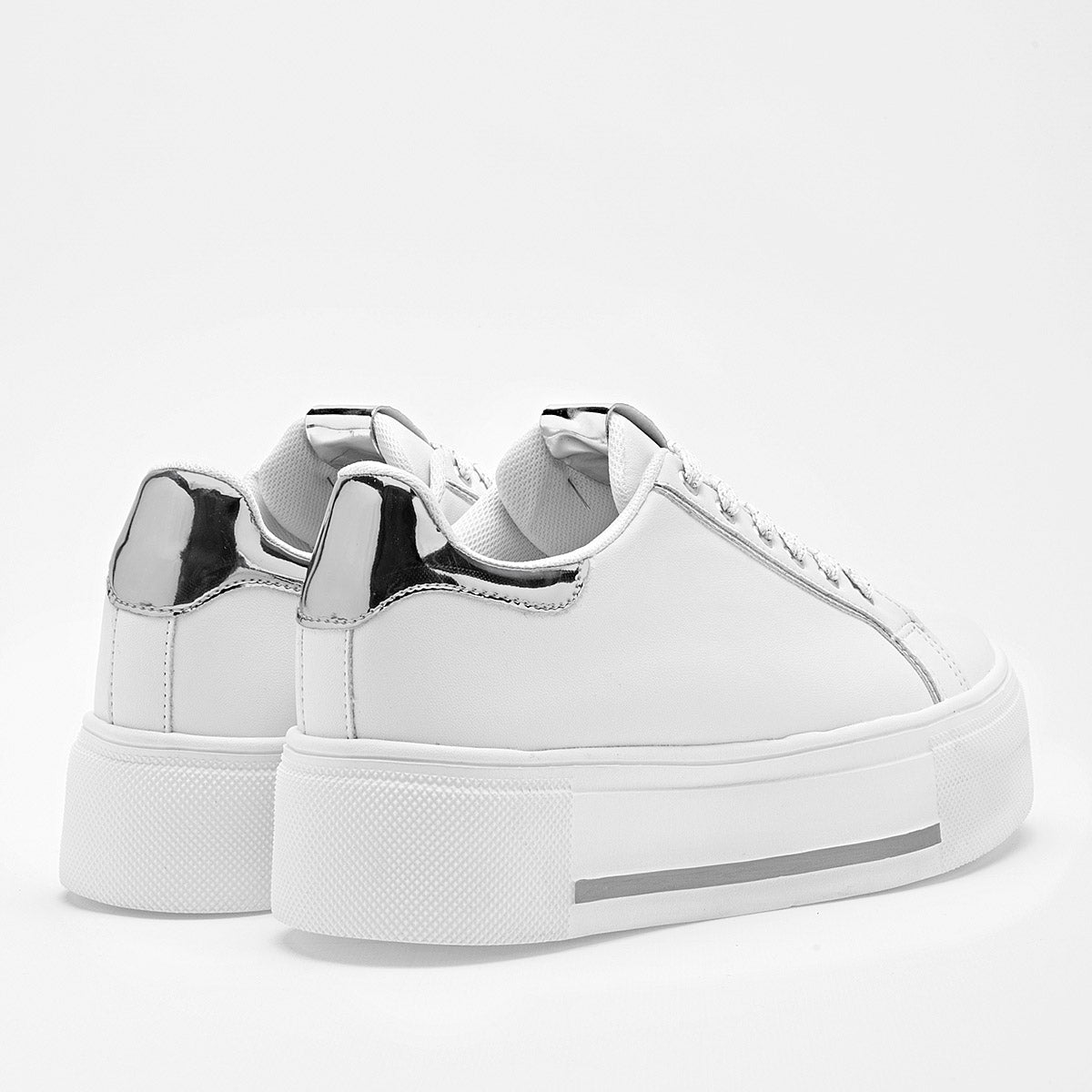 TENIS URBANO MUJER MORAMORA ROSAURA BLANCO PLATA