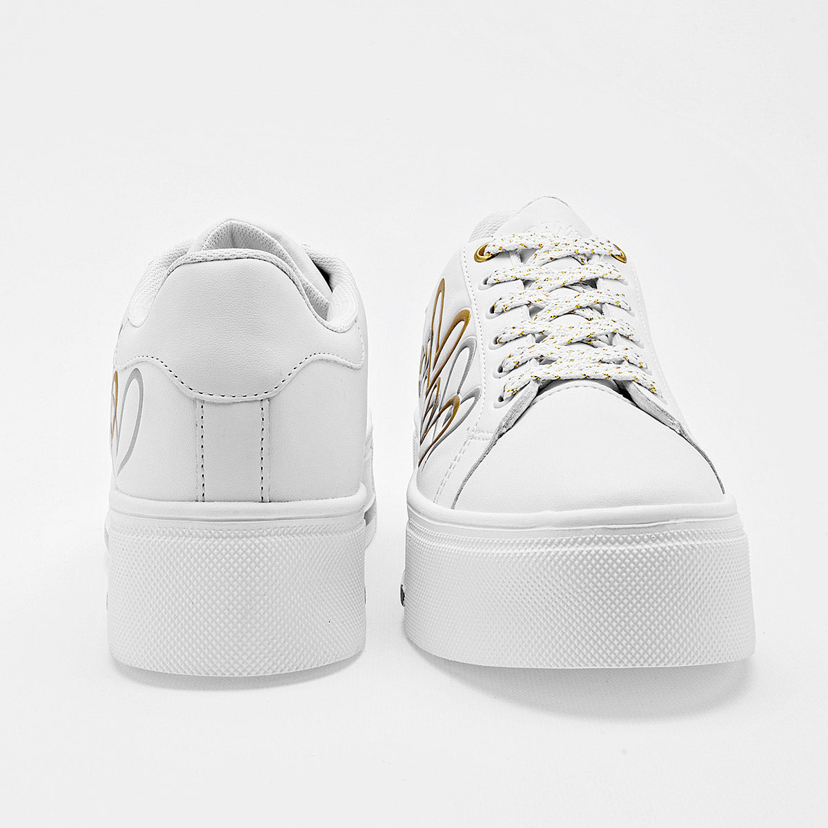 TENIS URBANO MUJER MORAMORA RUE BLANCO ORO PLATA