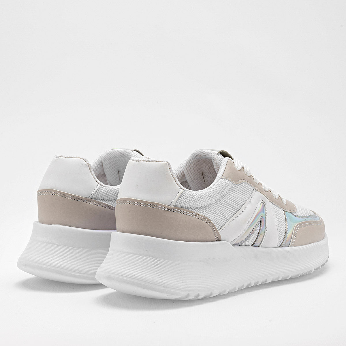 TENIS URBANO MUJER MORAMORA SULEIMA BLANCO LATE PLATA