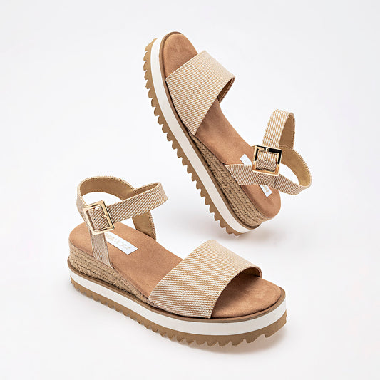 SANDALIA MUJER MORAMORA DIVA BEIGE