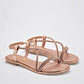 SANDALIA MUJER ROJO CEREZA 2037 ORO ROSA