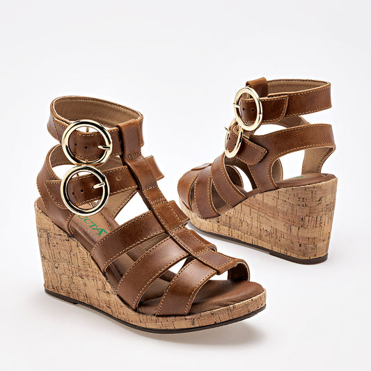 SANDALIA MUJER SEDUCTA 32001 CAMEL