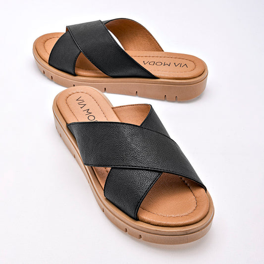 SANDALIA MUJER VIA MODA AITANA NEGRO