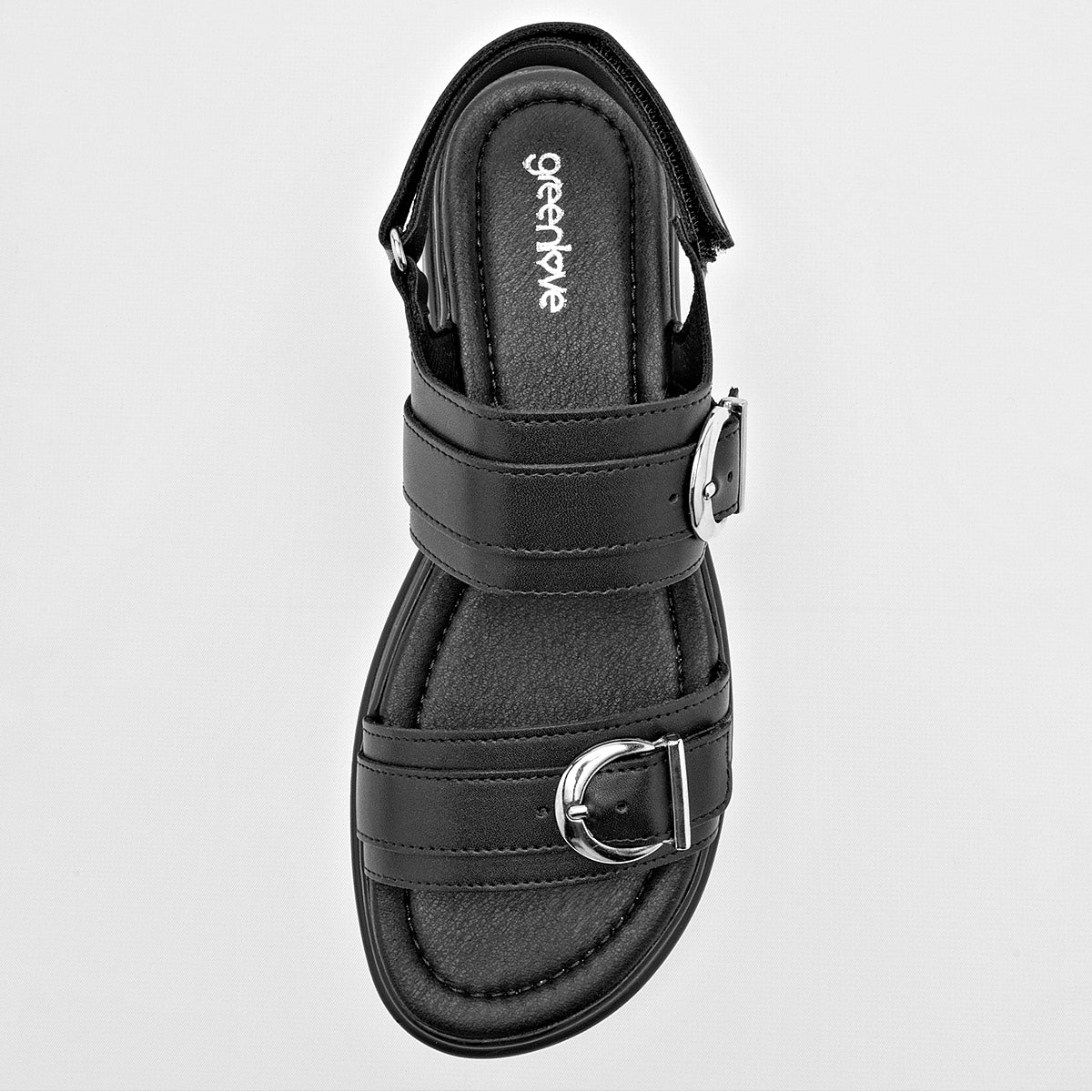 SANDALIA MUJER GREEN LOVE 94043 NEGRO