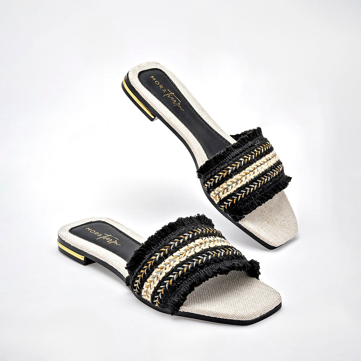 SANDALIA MUJER MORA TIERRA SUSANA NEGRO BEIGE