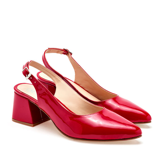 ZAPATILLA MUJER MARIANA VALLE 9611 ROJO CHAROL