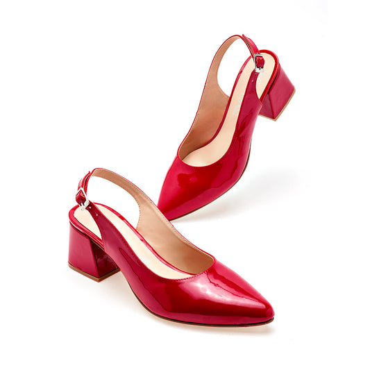 ZAPATILLA MUJER MARIANA VALLE 9611 ROJO CHAROL