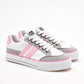 TENIS URBANO MUJER MORA URBAN ESPERANZA BLANCO GRIS ROSA
