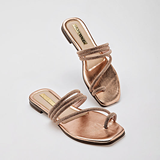 SANDALIA MUJER MORAMORA NATASHA ORO ROSA