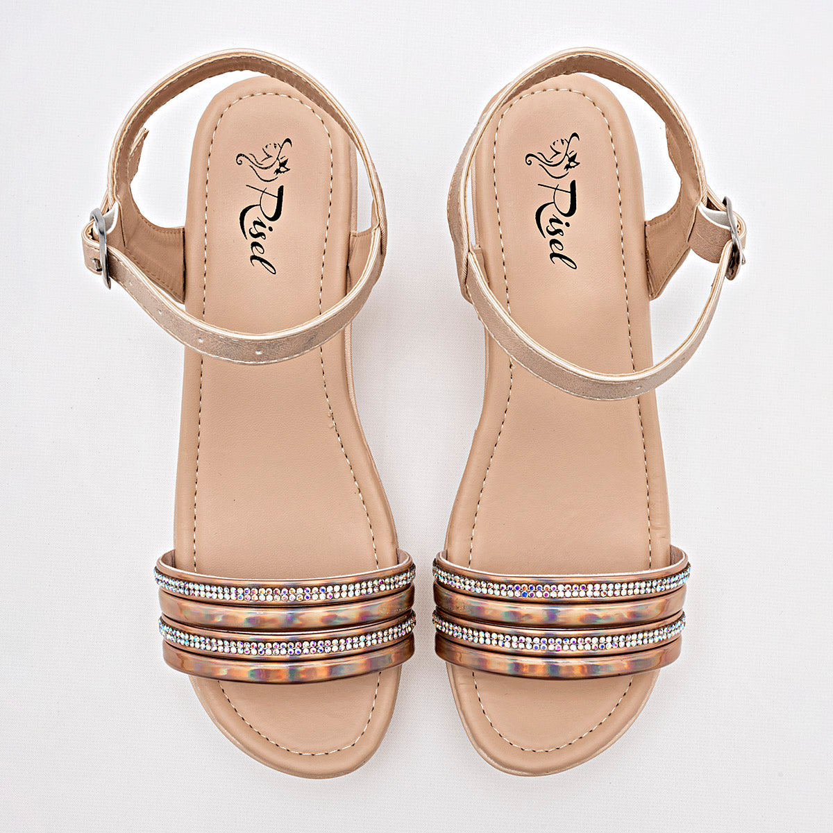 ZAPATO GRADUACION MUJER RISEL 699 ORO ROSA TORNASOL