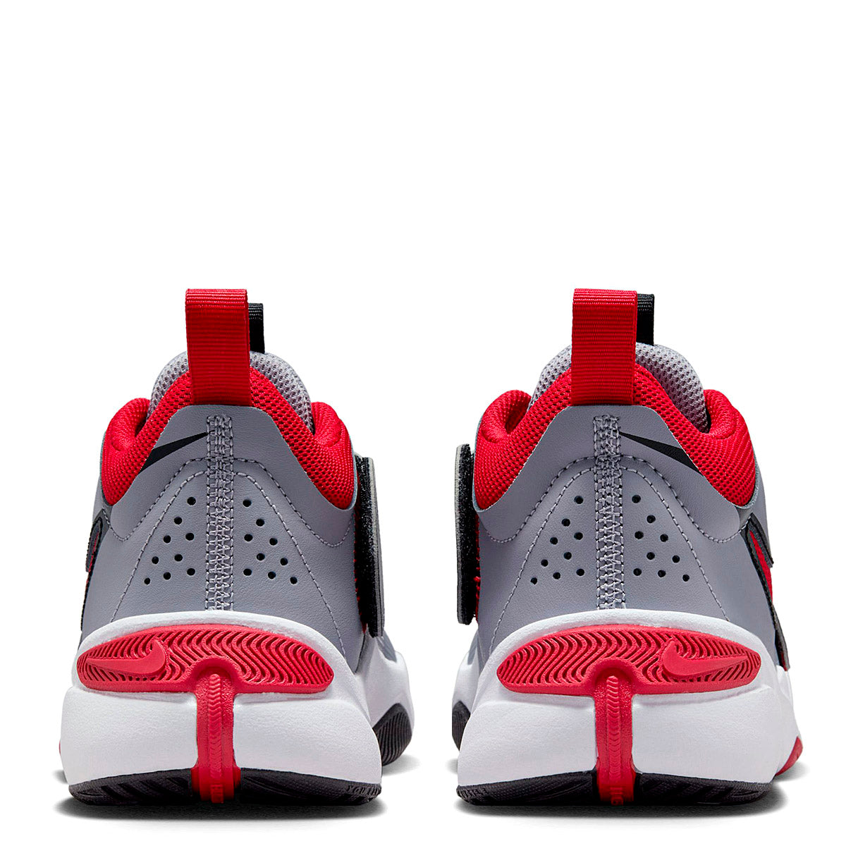 TENIS DEPORTIVO JUVENIL NIKE Team Hustle D 11 GS GRIS ROJO