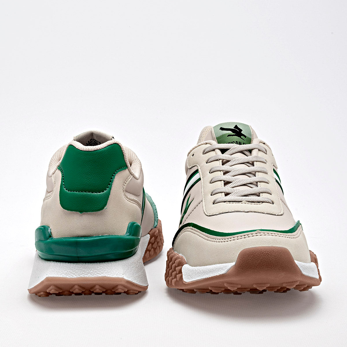 TENIS URBANO HOMBRE AMERICAN FIRE A87 BEIGE VERDE
