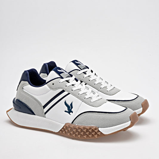 TENIS URBANO HOMBRE AMERICAN FIRE A87 BLANCO GRIS MARINO
