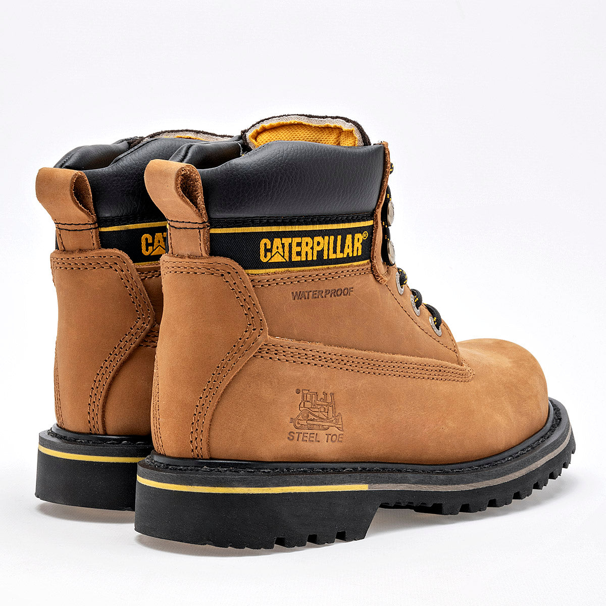 Botas de piel para Hombre marca Caterpillar Amarillo