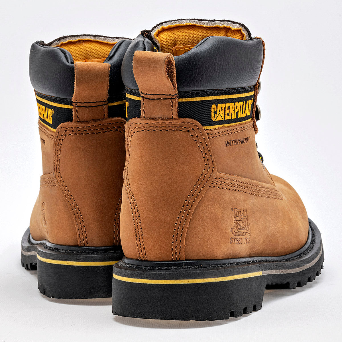 Botas de piel para Hombre marca Caterpillar Amarillo