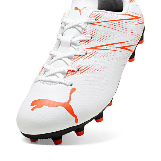 TENIS DEPORTIVO JOVEN PUMA Attacanto FG/AG Jr BLANCO NARANJA