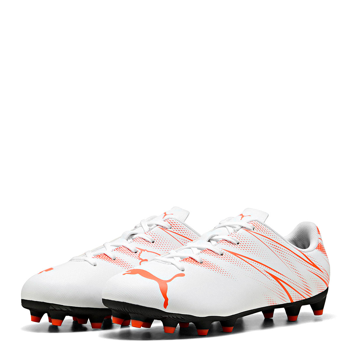 TENIS DEPORTIVO JOVEN PUMA Attacanto FG/AG Jr BLANCO NARANJA