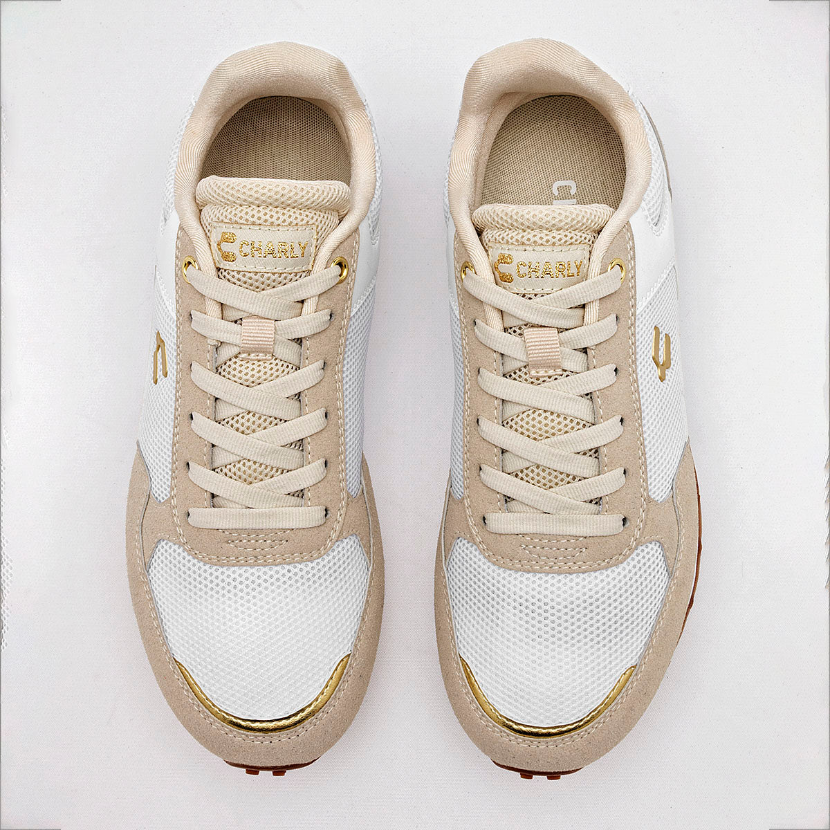 TENIS URBANO MUJER CHARLY 1043141001 BLANCO BEIGE