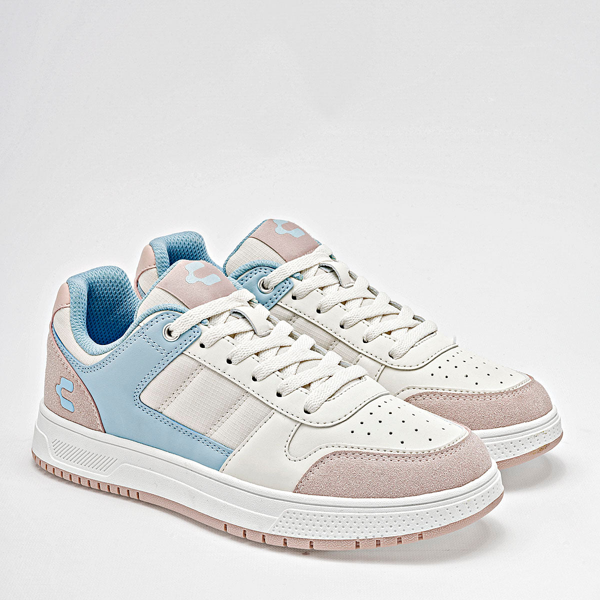 TENIS URBANO MUJER CHARLY 1043157001 BEIGE AZUL ROSA
