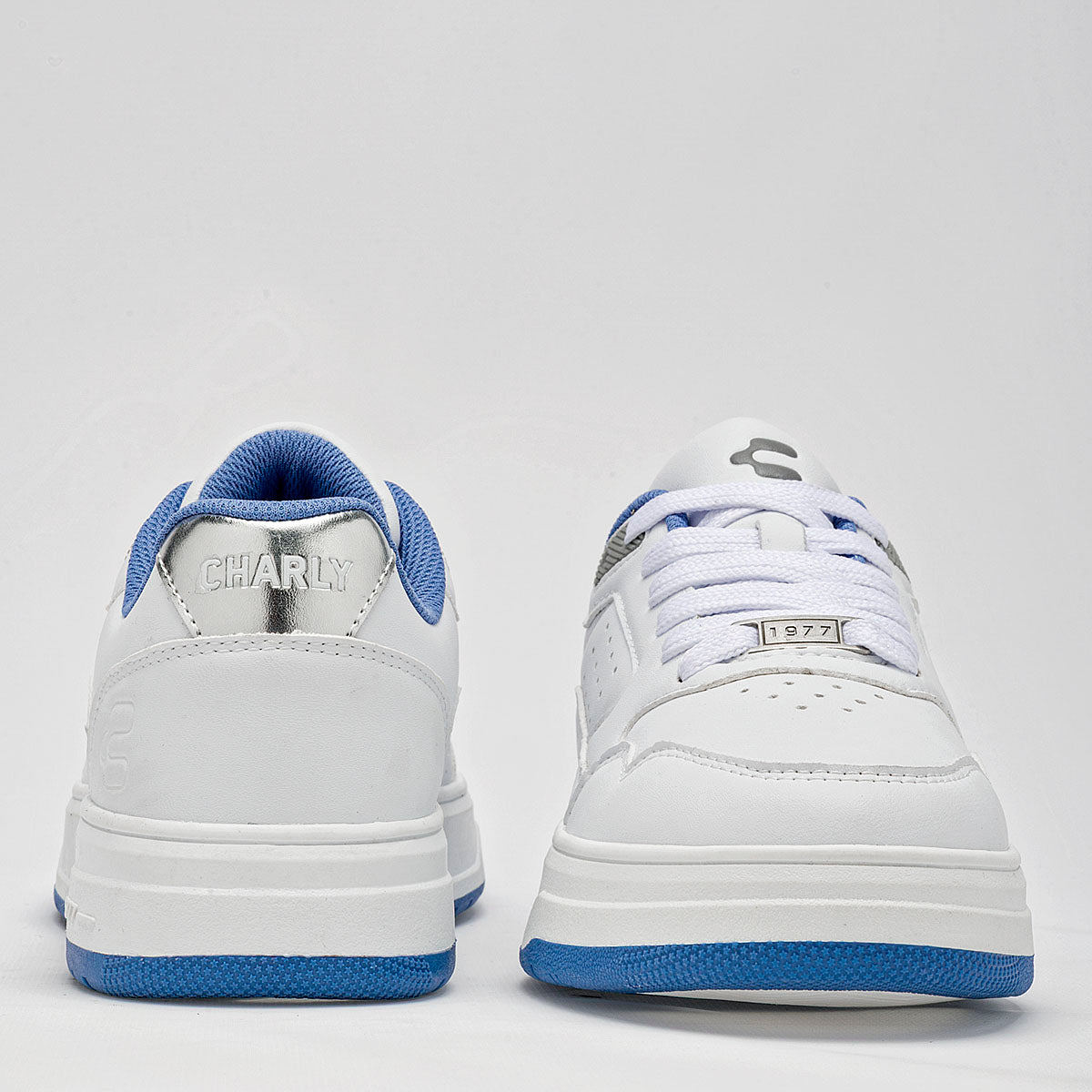 TENIS URBANO MUJER CHARLY 1043161001 BLANCO PLATA