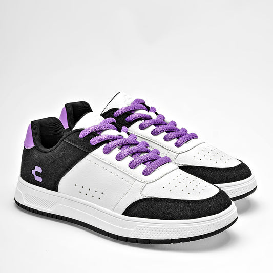 TENIS URBANO MUJER CHARLY 1043164002 BLANCO NEGRO LILA