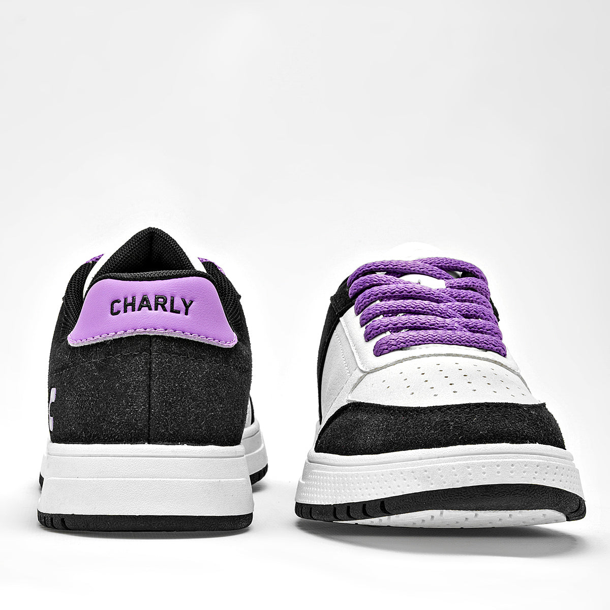 TENIS URBANO MUJER CHARLY 1043164002 BLANCO NEGRO LILA