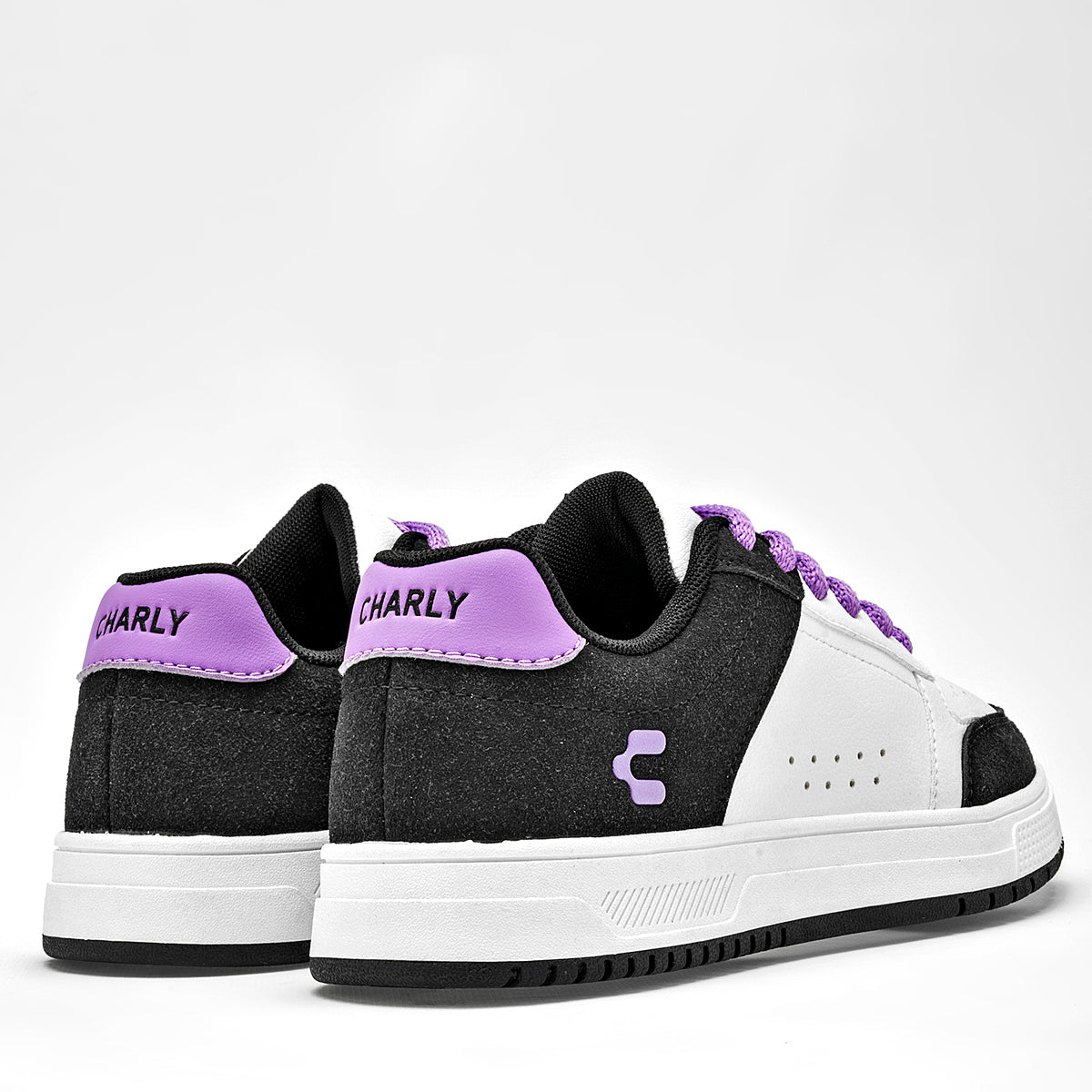 TENIS URBANO MUJER CHARLY 1043164002 BLANCO NEGRO LILA