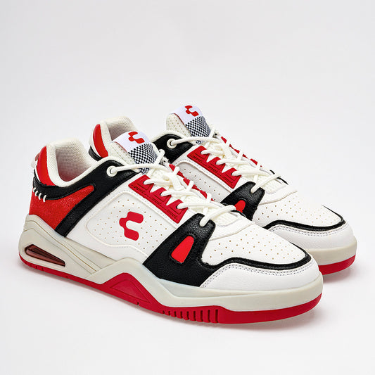 TENIS URBANO JUVENIL CHARLY 1086478008 BLANCO NEGRO ROJO