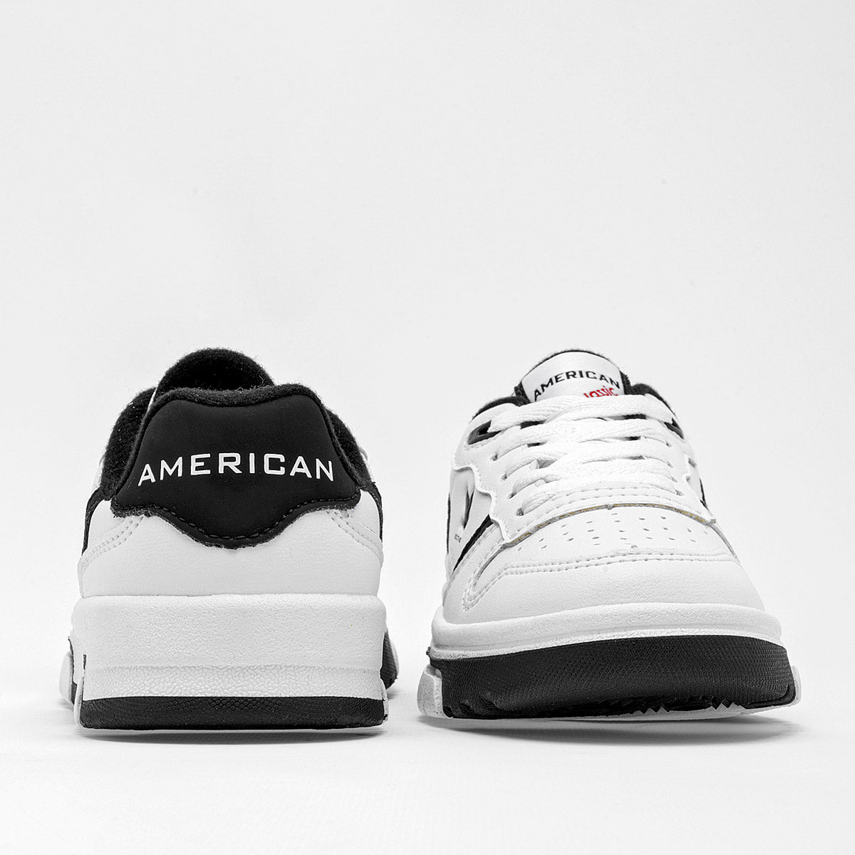 TENIS NIÑO URBANO AMERICAN FIRE 7143 BLANCO NEGRO