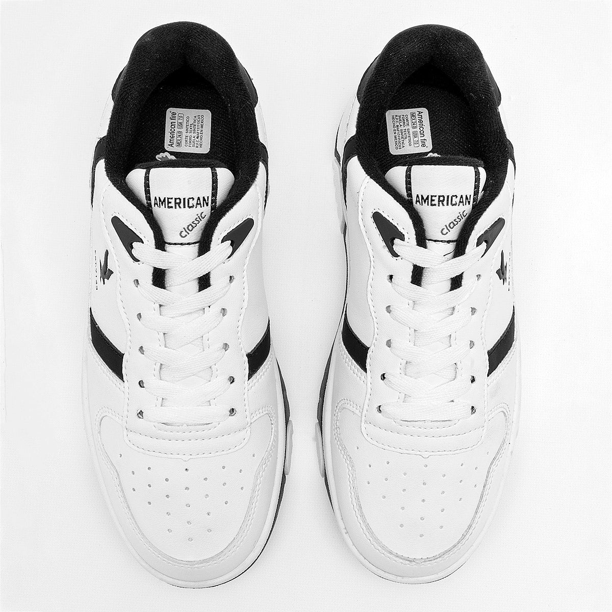 TENIS URBANO JUVENIL AMERICAN FIRE 7143 BLANCO NEGRO