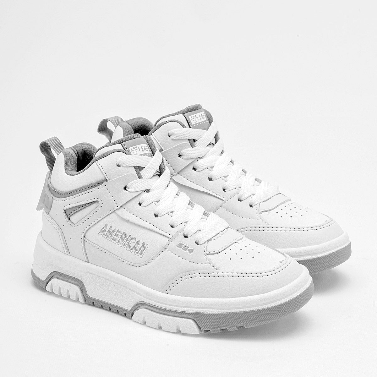 TENIS NIÑO URBANO AMERICAN FIRE 7146 BLANCO GRIS