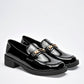 Mocasin Casual Charol Been Class Mujer 19461 Negro