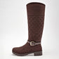 Bota Larga impermeable Top Moda Mujer 1508 Cafe Tubo 37 Cm