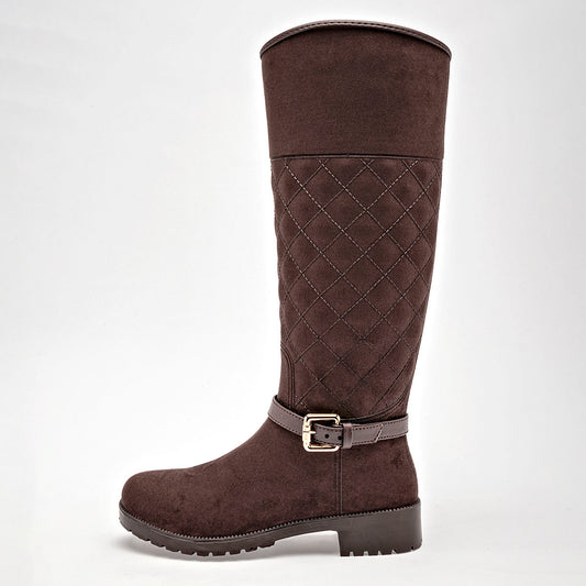 Bota Larga impermeable Top Moda Mujer 1508 Cafe Tubo 37 Cm