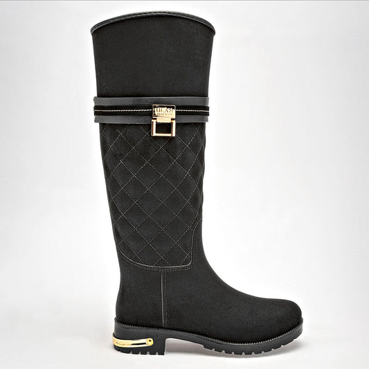 Bota Larga impermeable Top Moda Mujer 1510 Negro Tubo 37