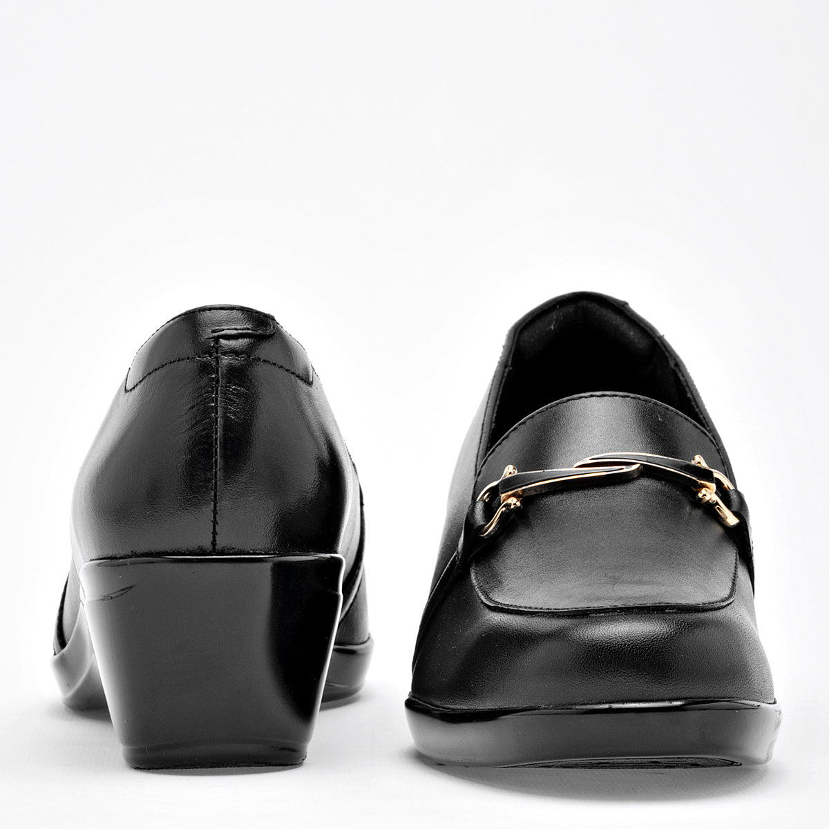 Zapato Confort Piel Flexi Mujer 45233 Negro Plataforma 5 Cm