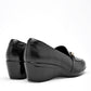Zapato Confort Piel Flexi Mujer 45233 Negro Plataforma 5 Cm